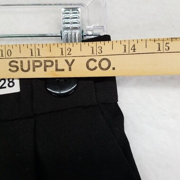 Zara TRF Collection Womens Black Pants Size Small Highrise Wide Leg Crop Buttons - Picture 5 of 7